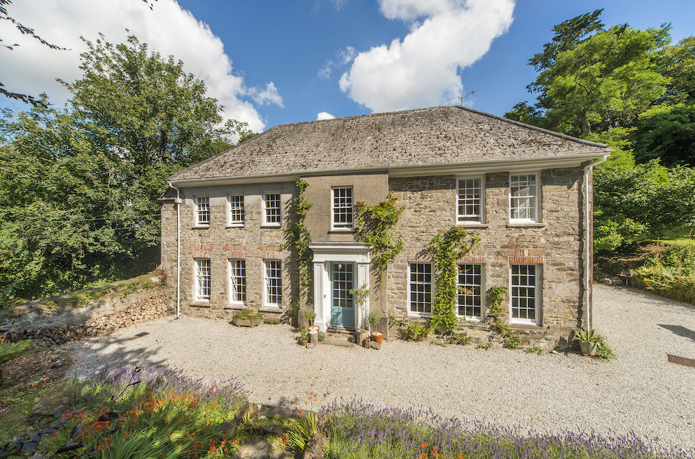 Lime Tree House is a beautiful property with Georgian detailing and is set in over an acre of private grounds in Cornwall.